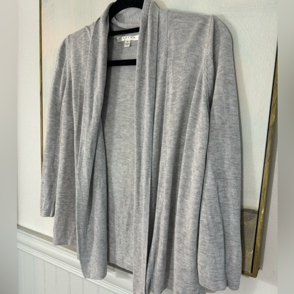 CYRUS Grey Open Front Ribbed Knit Blazer Size Medium - Picture 4 of 6